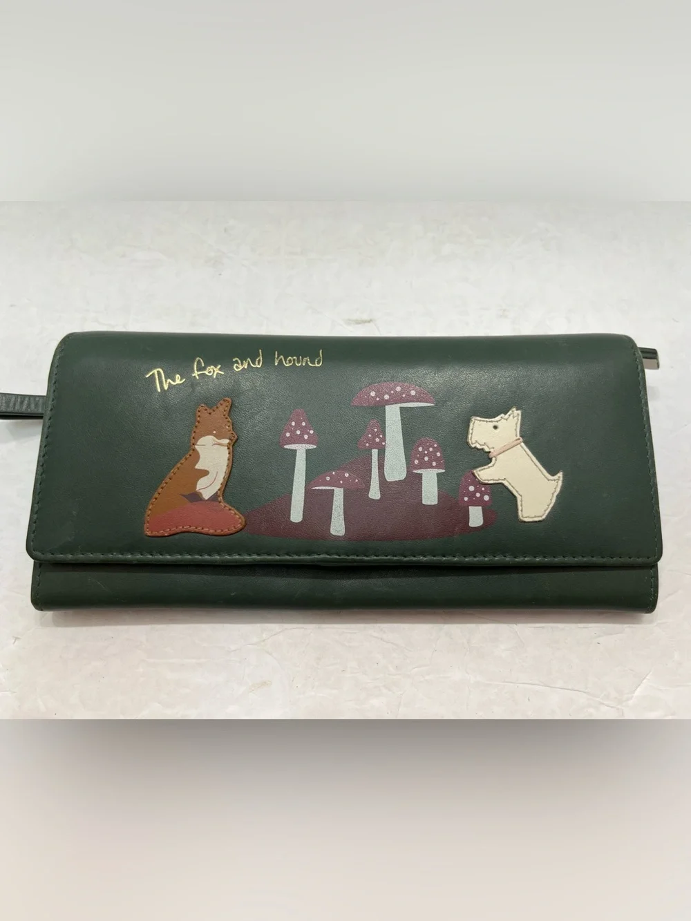 Radley London 'The Fox and Hound' Large Leather Flapover Wallet - Seaweed Green